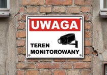 Tabliczka ostrzegawcza- UWAGA! Teren Monitorowany 82406 - miniaturka 2