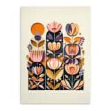 Plakat- Kolorowe Kwiaty | Obraz na ścianę w stylu Folk Art, sztuka ludowa 51151 - miniaturka 8