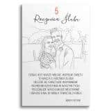 Prezent na 5 Rocznicę Ślubu- Portret ze zdjęcia, Obraz w stylu Line Art 82462-5 - miniaturka 3