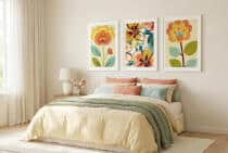 Kolorowe Plakaty Roślinne | Modna dekoracja do salonu w stylu Retro, Vintage 42249 - miniaturka 8