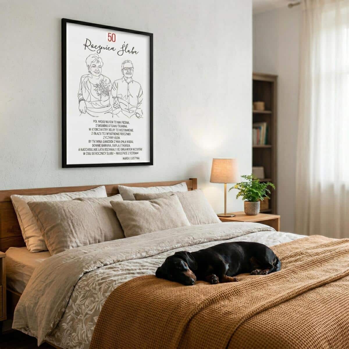 Prezent na Złote Gody - Portret Pary ze zdjęcia | Pamiątka na 50 Rocznicę Ślubu, Jubielusz 82464 - zdjęcie 4