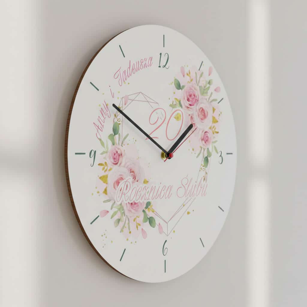 Personalizowany Zegar na ścianę – Prezent dla Małżeństwa na Jubileusz 82387 - zdjęcie 2