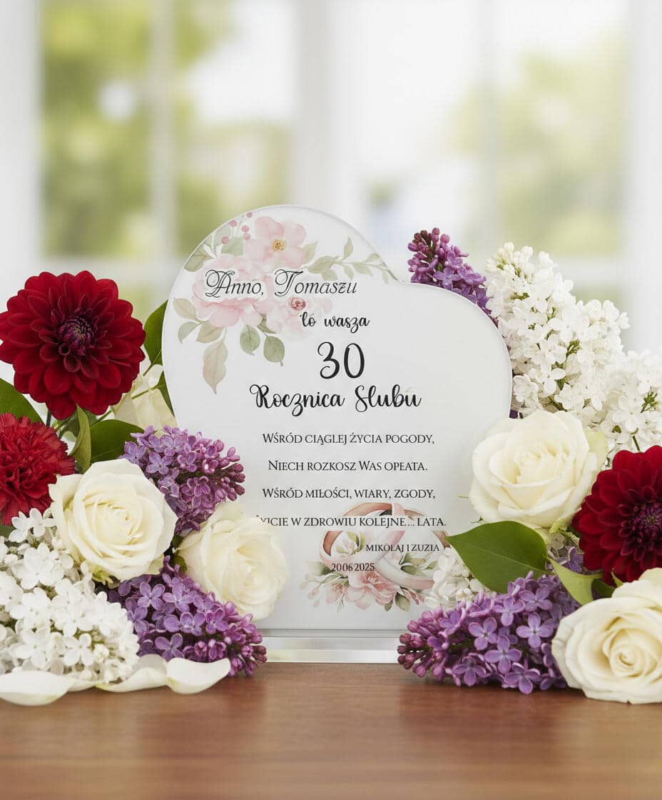 Prezent na rocznicę ślubu- Personalizowana Statuetka z życzeniami 82382 - zdjęcie 3