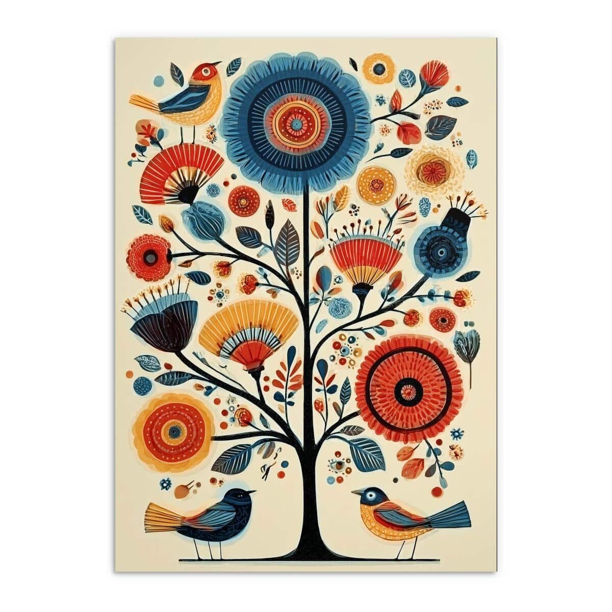 Artystyczny Plakat Folk- Drzewo Życia | Kolorowa dekoracja ścienna w stylu etno 82435 - zdjęcie 7