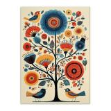 Artystyczny Plakat Folk- Drzewo Życia | Kolorowa dekoracja ścienna w stylu etno 82435 - miniaturka 7