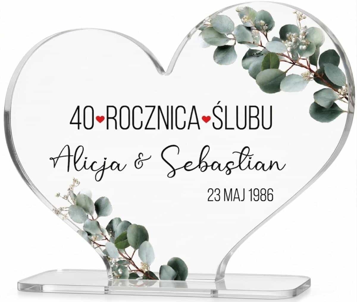 Prezent na Rocznicę Ślubu, Jubileusz- Statuetka Serce 82460