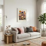 Plakat- Kolorowe Kwiaty | Obraz na ścianę w stylu Folk Art, sztuka ludowa 51151 - miniaturka 3