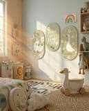 Urocze Obrazy Owalne- Wesołe Gąski | Sielski tryptyk na ścianę do pokoju dziecka 96003 - miniaturka 7