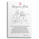 Personalizowany Prezent na 30 Rocznicę Ślubu – Obraz Line Art z Własnego Zdjęcia 82462-30 - miniaturka 2