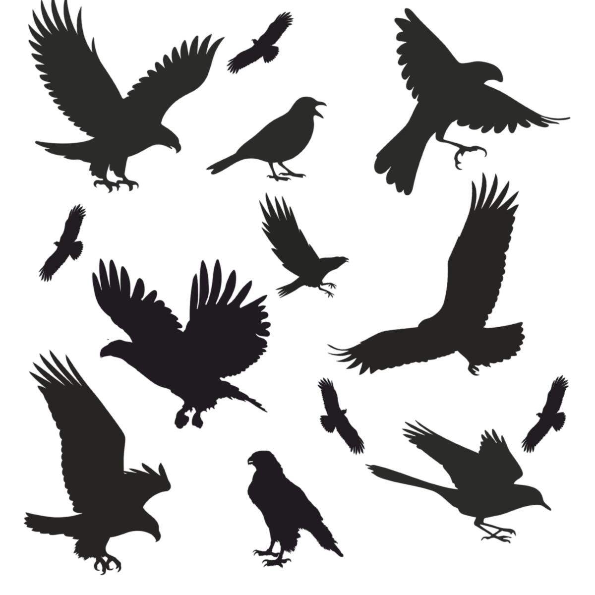 Naklejki ochronne na okna, Naklejka Odstraszająca Ptaki, Gołębie | Duży Zestaw 14szt. 51202 - zdjęcie 1