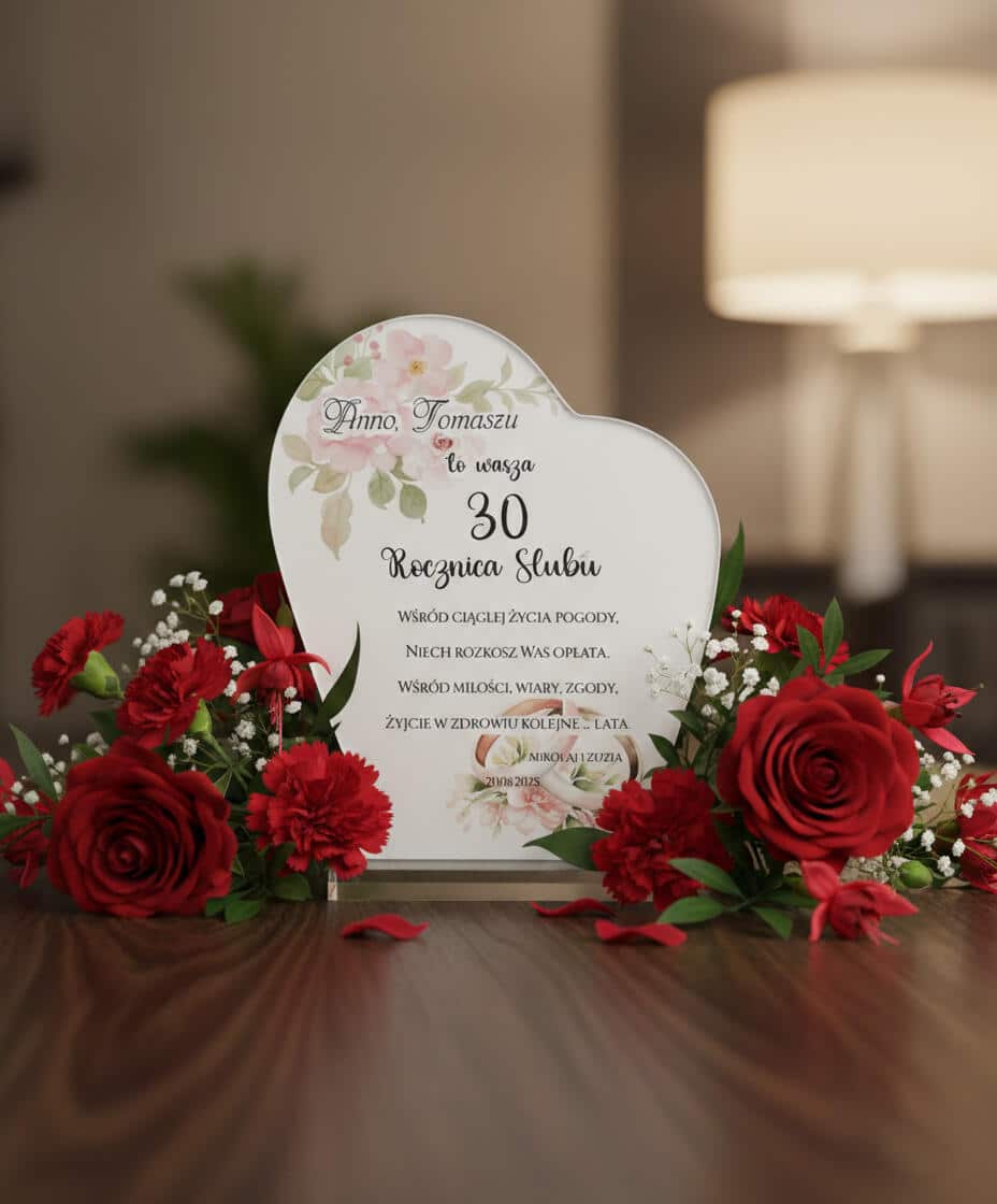 Prezent na rocznicę ślubu- Personalizowana Statuetka z życzeniami 82382 - zdjęcie 2