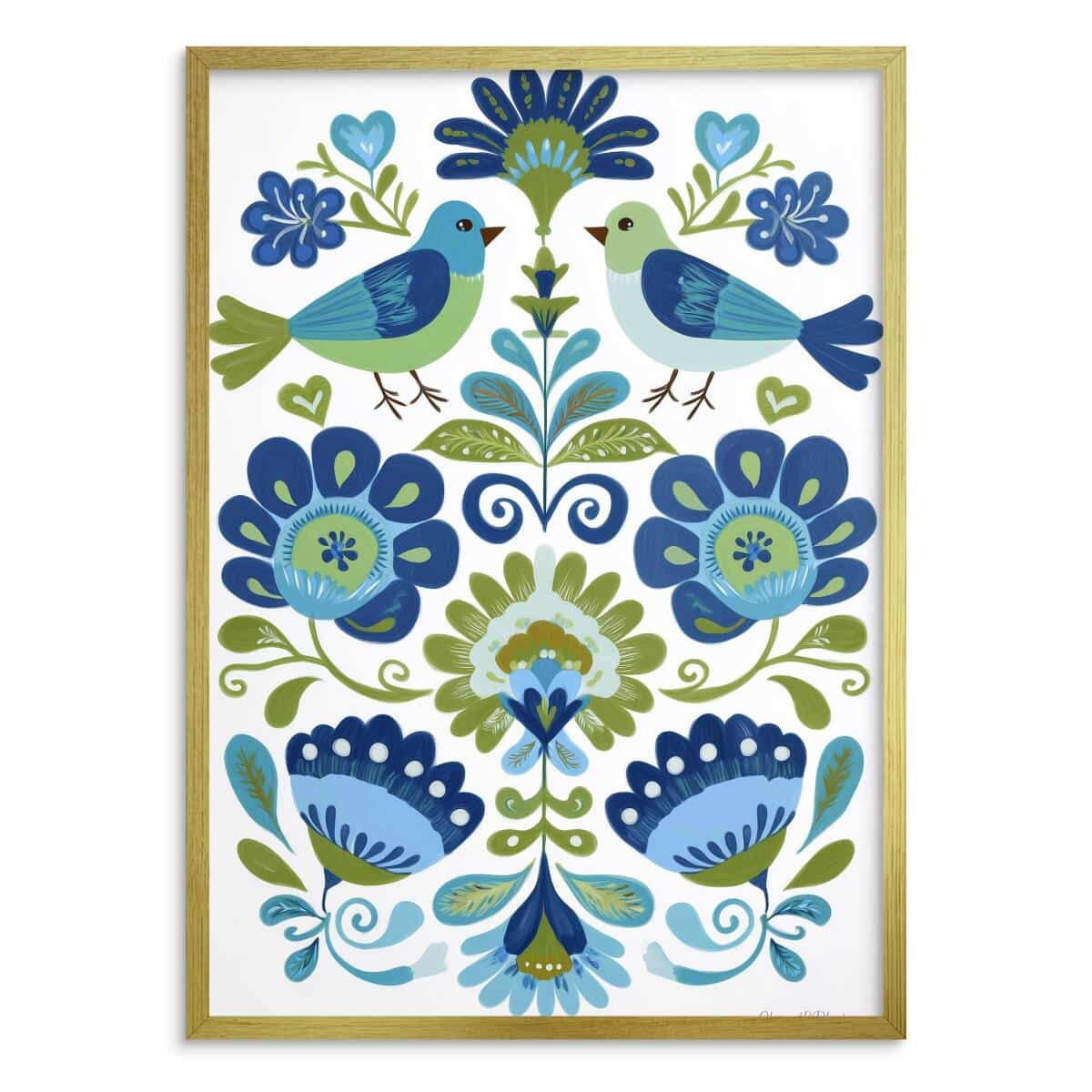 Plakat do kuchni, jadalni – Błękitny Folk Art | Grafika etno, Współczesna sztuka ludowa 82432 - zdjęcie 5