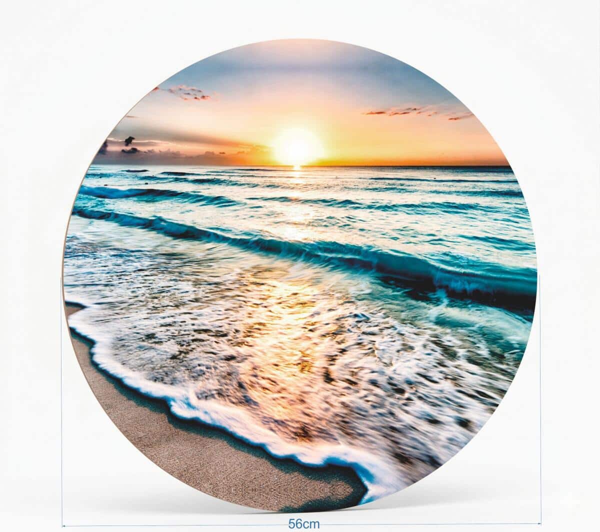 Obraz Koło na ścianę- Morze, Plaża, Zachód Słońca | Nadmorski Krajobraz 82417 - zdjęcie 5