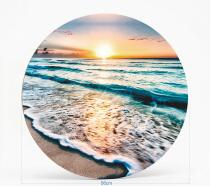 Obraz Koło na ścianę- Morze, Plaża, Zachód Słońca | Nadmorski Krajobraz 82417 - miniaturka 5