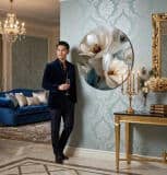 Stylowy Okrągły Obraz – Pastelowe Kwiaty Magnolii | Dekoracja do Salonu i Sypialni | Obraz HDF 82410 - miniaturka 6