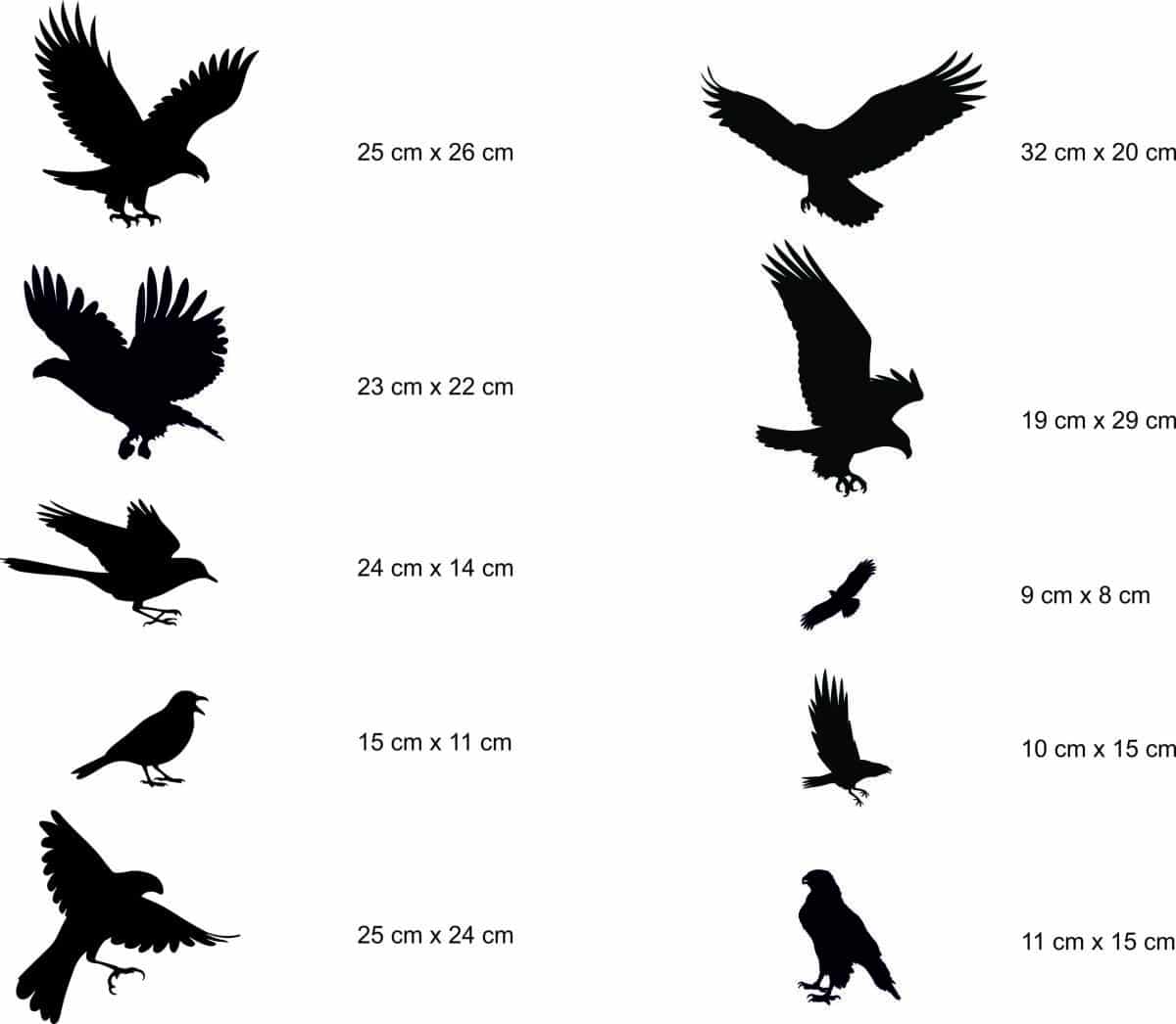 Naklejki ochronne na okna, Naklejka Odstraszająca Ptaki, Gołębie | Duży Zestaw 14szt. 51202 - zdjęcie 3