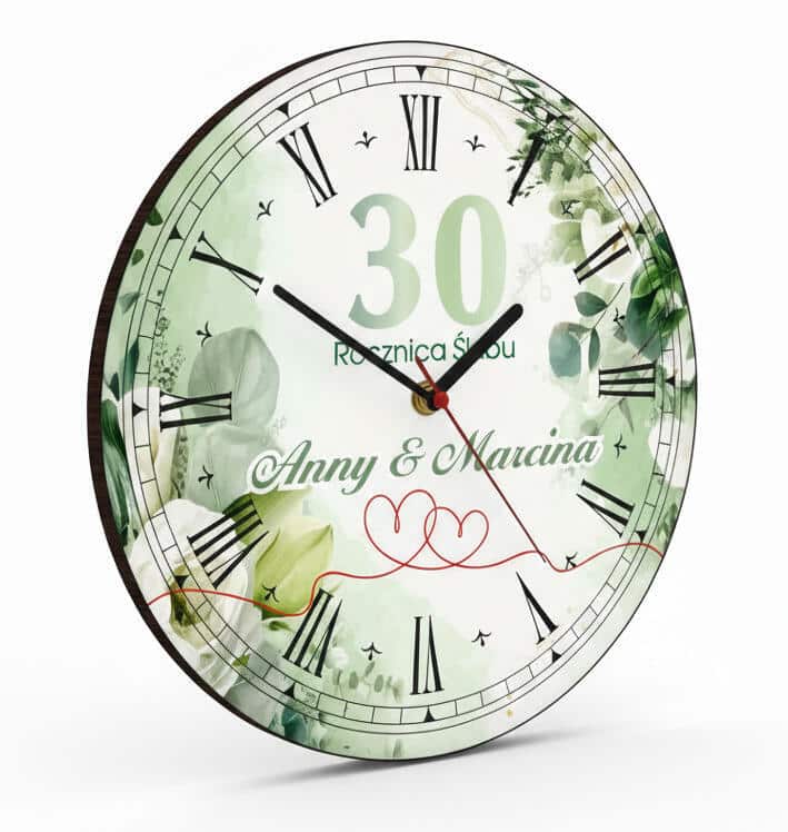 Zegar ścienny z imionami- Prezent na Rocznicę Ślubu, Jubileusz 82387