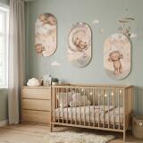 Bajkowe Obrazy do pokoju dziecięcego- Beżowe Misie 42216 - miniaturka 5