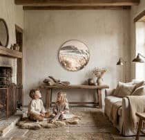 Dekoracyjne koło na ścianę – Plaża i morze | Okrągły Obraz na ścianę boho coastal 82421 - miniaturka 4