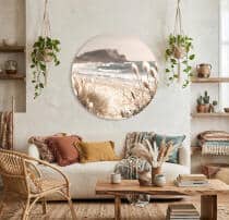 Dekoracyjne koło na ścianę – Plaża i morze | Okrągły Obraz na ścianę boho coastal 82421 - miniaturka 5