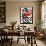 Plakat na ścianę Folklor - Kolorowe Łowickie Wzory i Ptaki 82429 - miniaturka 4