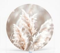 Okrągły Obraz Boho – Trawa Pampasowa | Beżowa dekoracja ścienna do salonu i sypialni 82415 - miniaturka 4