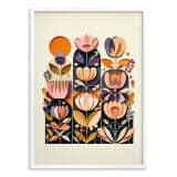 Plakat- Kolorowe Kwiaty | Obraz na ścianę w stylu Folk Art, sztuka ludowa 51151 - miniaturka 7