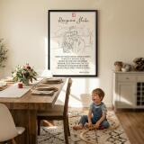 Prezent na 1 Rocznicę Ślubu | Plakat ze zdjęcia w stylu Line Art  82463-1 - miniaturka 4