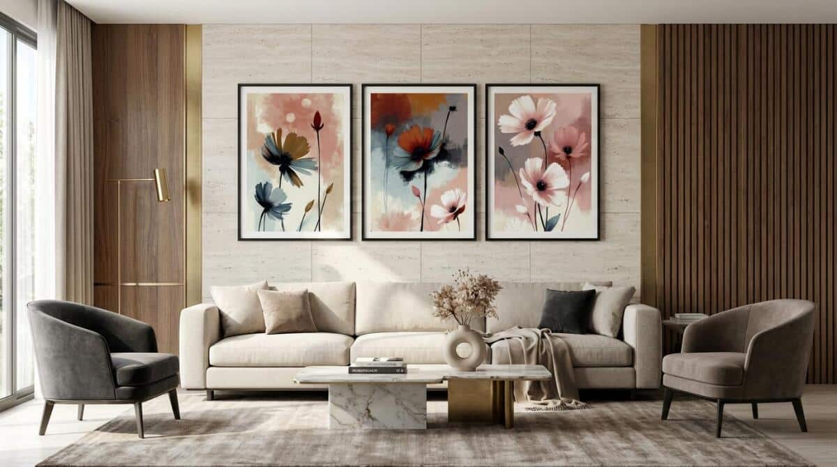 Pastelowe Plakaty Kwiaty Akwarela | Dekoracja ścienna do sypialni 42247 - zdjęcie 9