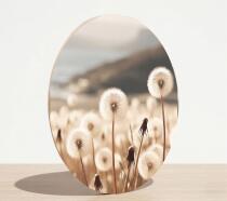 Okrągły Obraz Natura – Dmuchawce na Łące | Minimalistyczna Dekoracja do Salonu i Sypialni 82422 - miniaturka 8