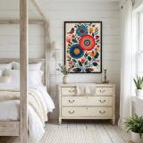 Plakat na ścianę Folklor - Kolorowe Łowickie Wzory i Ptaki 82429 - miniaturka 2