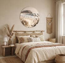 Dekoracyjne koło na ścianę – Plaża i morze | Okrągły Obraz na ścianę boho coastal 82421 - miniaturka 6