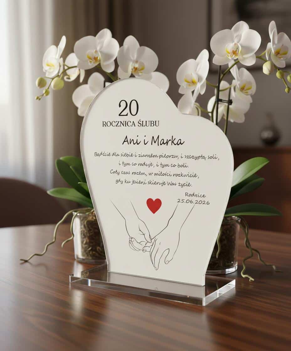 Personalizowany Prezent na rocznicę ślubu- Statuetka z dedykacją na Jubileusz małżeństwa 82383 - zdjęcie 3