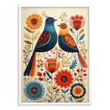 Nowoczesny Obraz z motywem ptaków – Folk Art | Nowoczesny folklor i etno design 82434 - miniaturka 6