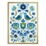 Obraz na ścianę Folklor, Plakat Ludowy- Sielski klimat, ptaki i kwiaty 82430 - miniaturka 6