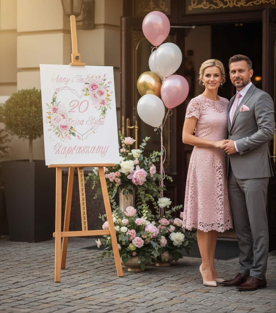 Tablica Powitalna na Rocznicę Ślubu | Plakat na przywitanie gości 82389 - zdjęcie 5