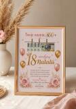 Prezent na 18 urodziny- Plakat z miejscem na pieniądze | Personalizowana Kartka na osiemnastkę 31001 - miniaturka 3