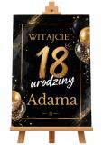 Plakat, Tablica Powitalna na 18 urodziny | Dekoracja na osiemnastkę 31003 - miniaturka 1