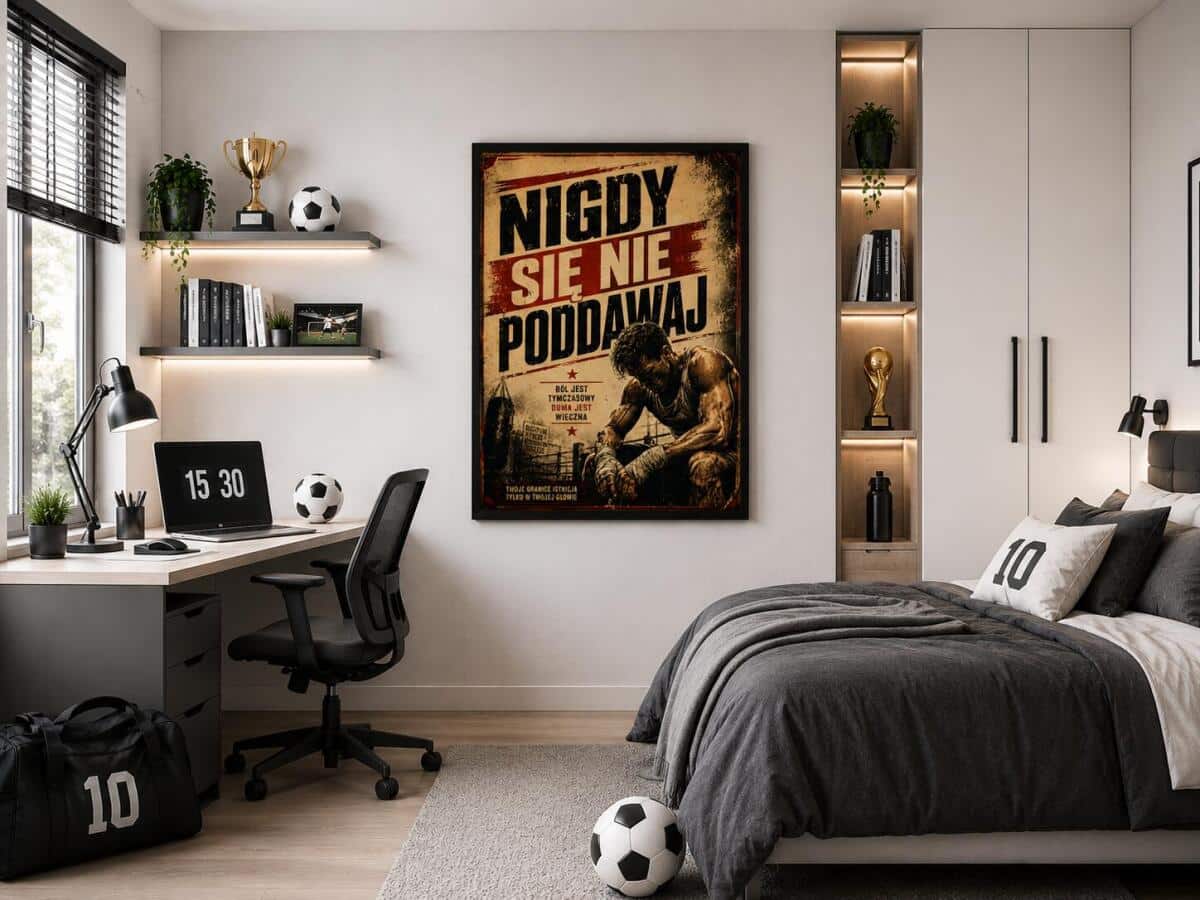 Plakat motywacyjny- Nigdy Się Nie Poddawaj | Dekoracja w stylu retro 76004 - zdjęcie 5