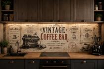 Dekoracyjny Panel ścienny do kuchni w stylu retro- Vintage Coffee Bar 76016 - miniaturka 2
