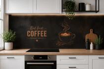 Dekoracyjny panel kuchenny- Kawa Coffee | Elegancki Lacobel do kuchni, kawiarni 76011 - miniaturka 1