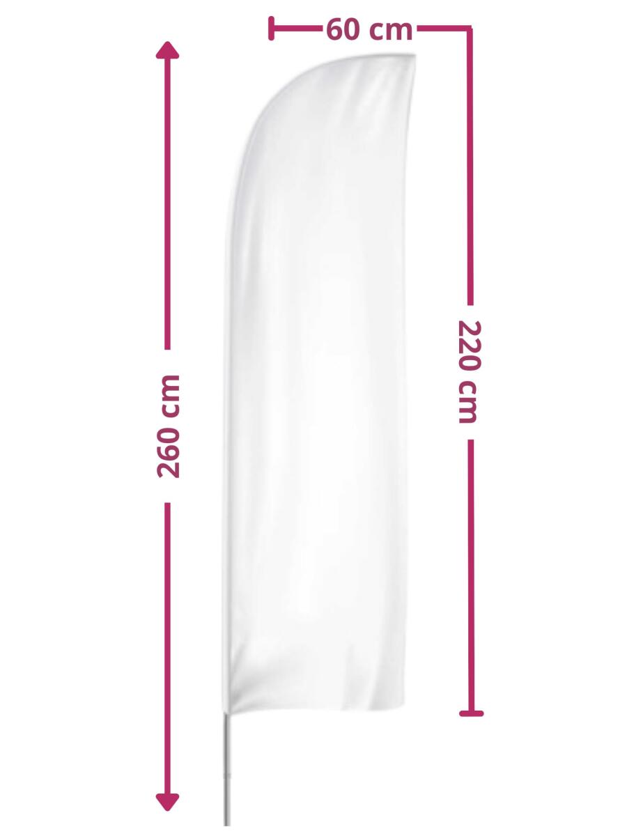 Flaga reklamowa WINDER 290 cm - MASZT Flagowy typu FLYING BANNER z własnym nadrukiem | Projekt GRATIS - zdjęcie 2