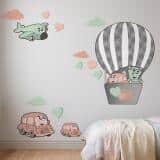Naklejka ścienna dla dzieci - balony, auta 1412 - miniaturka 4