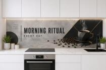 Nowoczesny Panel ścienny do kuchni- Kawa, Coffee na betonowym tle 76031 - miniaturka 1