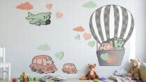 Naklejka ścienna dla dzieci - balony, auta 1412 - miniaturka 3