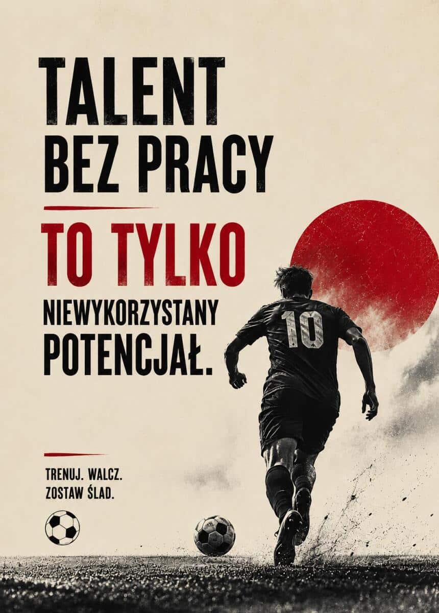 Motywacyjny Plakat z piłkarzem i cytatem | Sportowa dekoracja ścienna- Piłka Nożna, futbol 76008 - zdjęcie 9