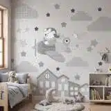 Naklejka ścienna dla dzieci -  misie, domki, samolot 7061 - miniaturka 4