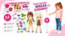 Lalka z ubrankami Duży zestaw z akcesoriami zestaw XXL z magnesem na lodówkę grzejnik 42cm - miniaturka 2