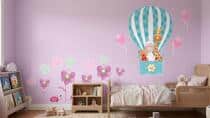 Naklejka ścienna dla dzieci - balony, zwierzątka 1413 - miniaturka 3