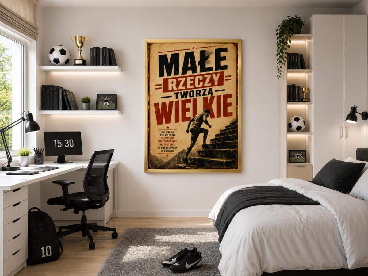 Obraz motywacyjny do siłowni | Plakat sportowy- Małe rzeczy tworzą wielkie 76003 - zdjęcie 3